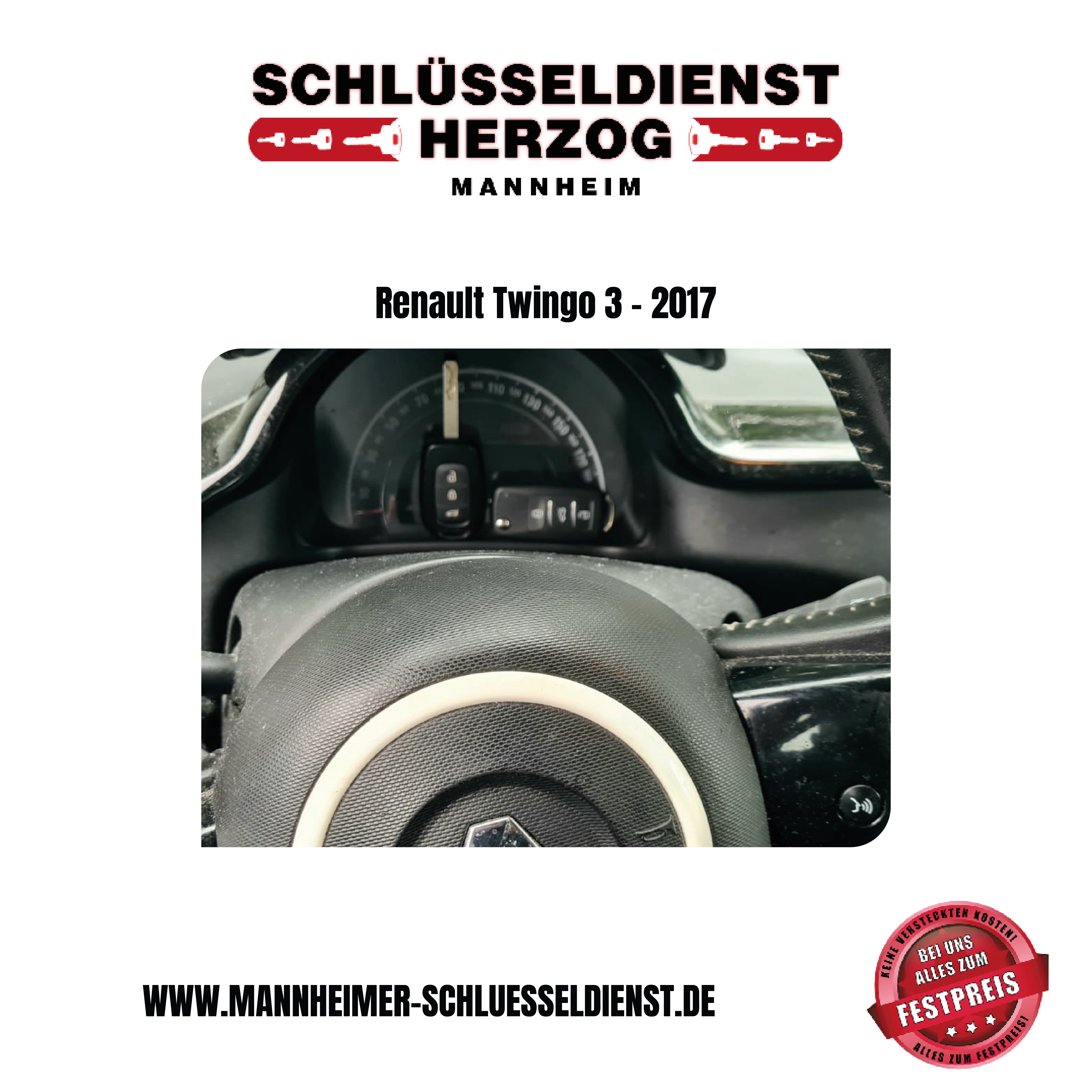 Renault Twingo 3 Ersatzschlüssel